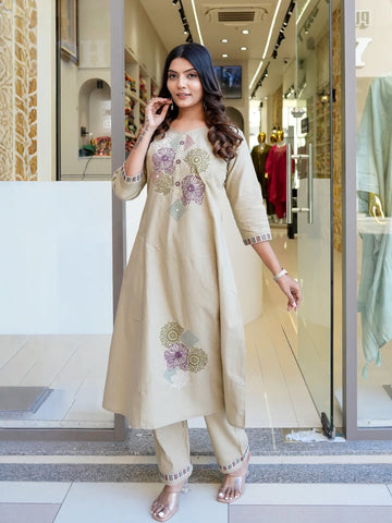 Beautiful cream embroidery