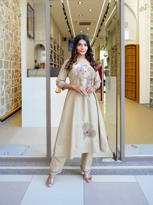 Beautiful cream embroidery