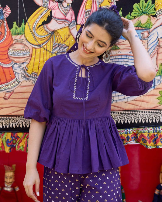 Beautiful blue short cord set