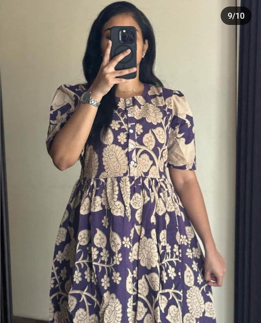 Beautiful blue flower middi